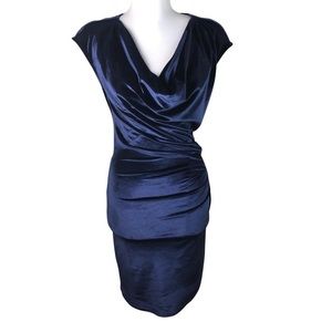 NWT Hale Bob Vinita Velvet Cowl Neck Dress XS